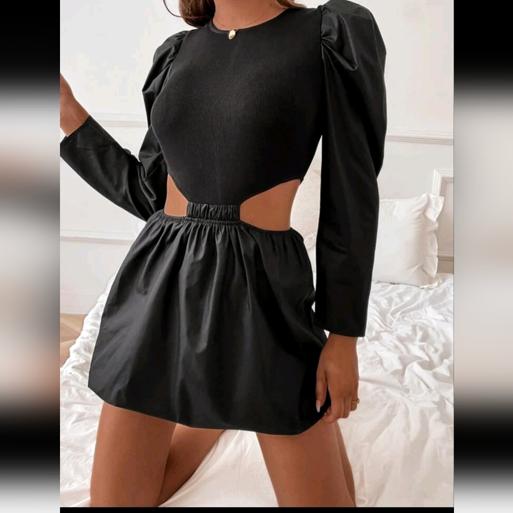 Shein black cut out dress-Small